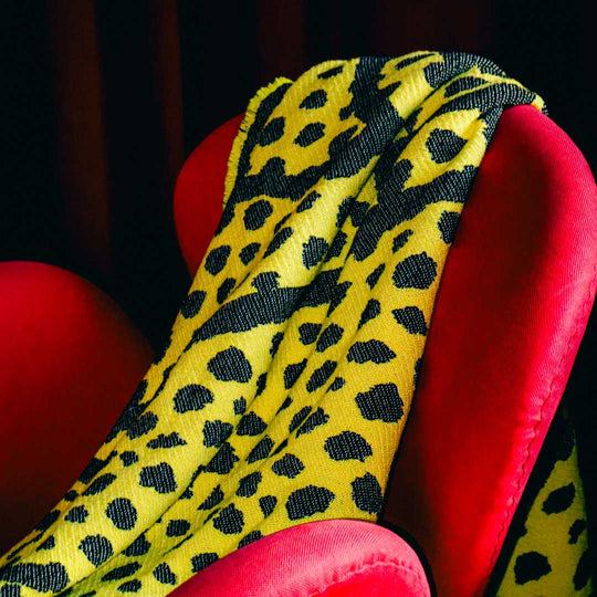 Dotty Leopard Cotton Blanket by Jody Barton