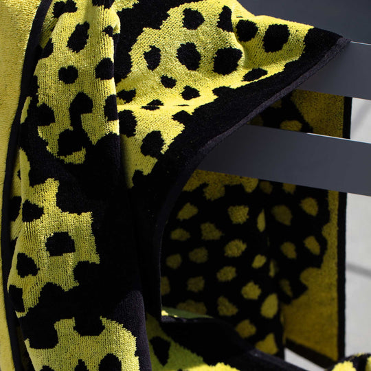 Dotty Leopard Designer Beach Towel by Jody Barton