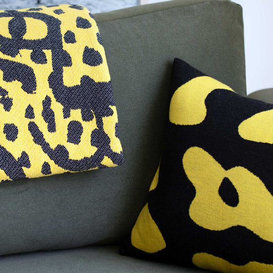 Dotty Leopard Cotton Blanket by Jody Barton