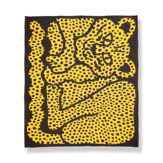 Dotty Leopard Cotton Blanket by Jody Barton